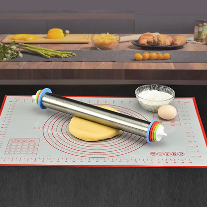 RODILLO ACERO CON TOPES 38 CM