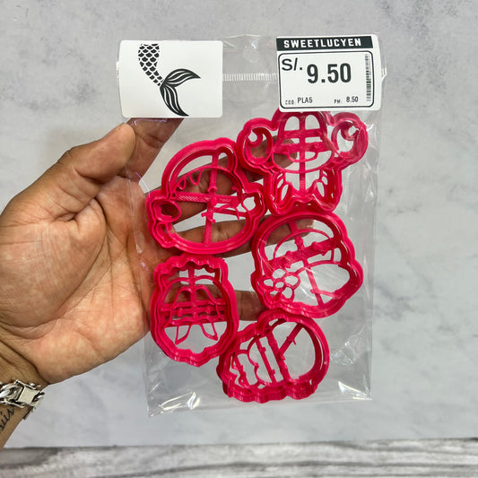 Set 5 Cortadores 5-7 cm Sirenita