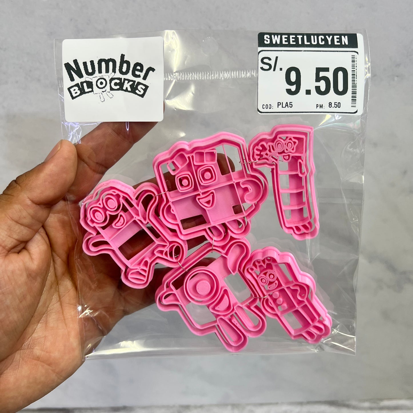 Set 5 Cortadores 5-7 cm The Number Block