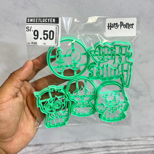 Set 5 Cortadores 5-7 cm Harry Potter