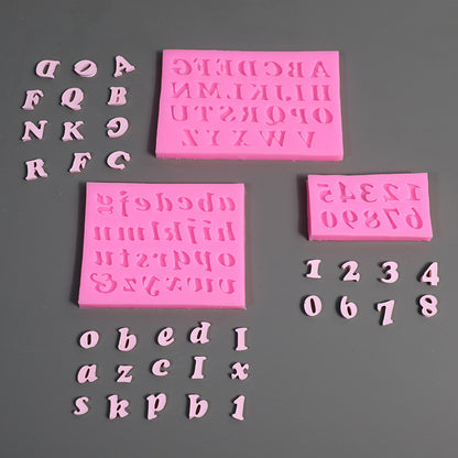 Set 3 Moldes Silicona LETRAS