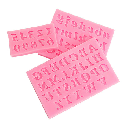 Set 3 Moldes Silicona LETRAS