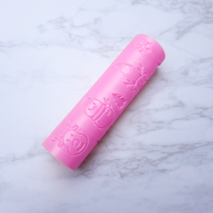 RODILLO NAVIDEÑOTEXTURIZADOR 3D