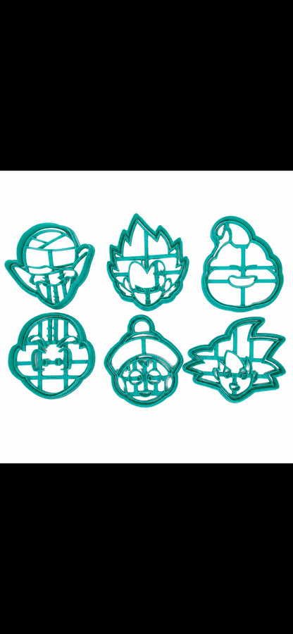 Set 6 Cortadores Dragón Ball 6-7 cm