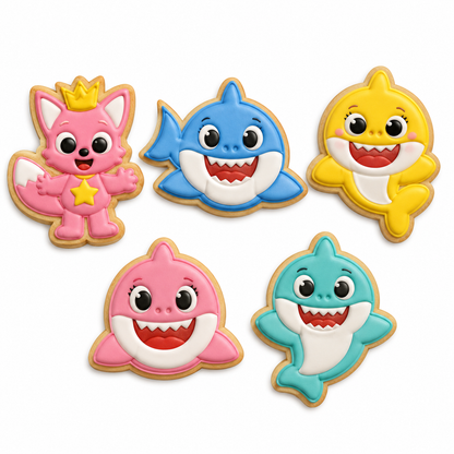Set 5 Cortadores 5-7 cm Baby Shark