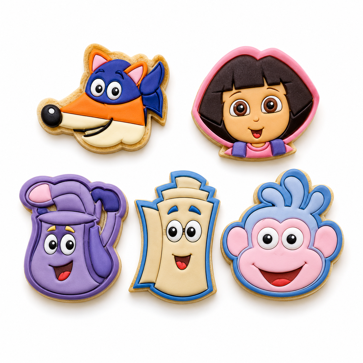 Set 5 Cortadores 5-7 cm Dora la Exploradora