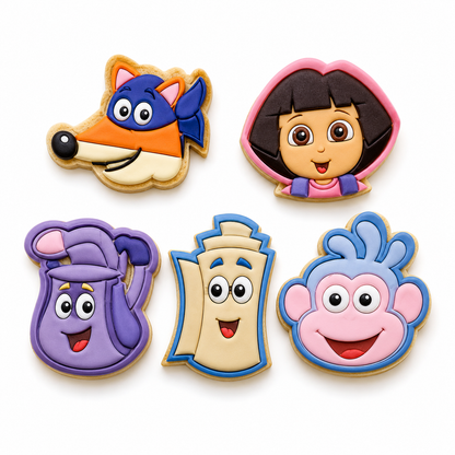 Set 5 Cortadores 5-7 cm Dora la Exploradora