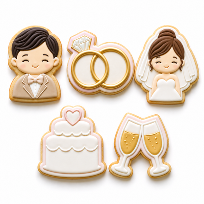 Set 5 Cortadores 5-7 cm Matrimonio