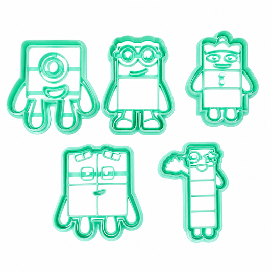 Set 5 Cortadores 5-7 cm Number Blocks
