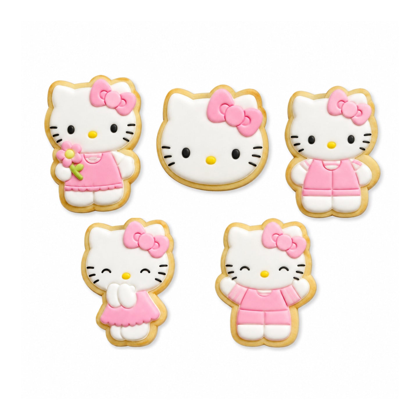 Set 5 cortadores Cupcake HELLO KITTY