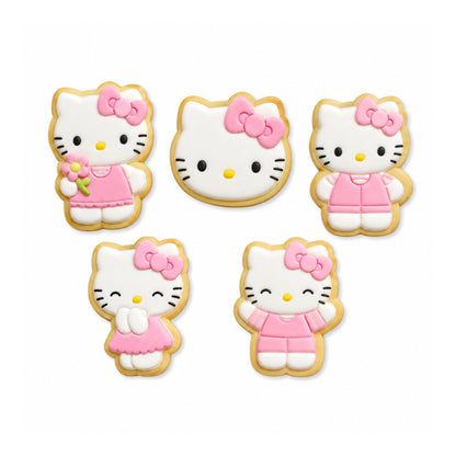 Set 5 cortadores Cupcake HELLO KITTY