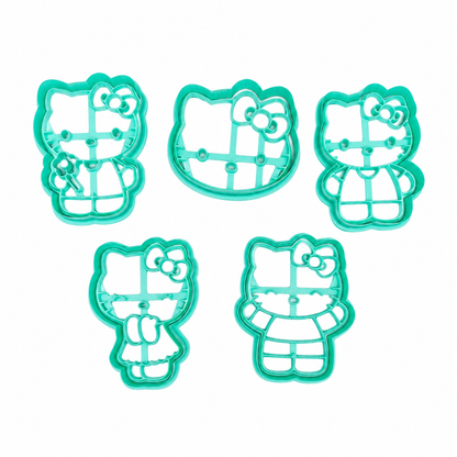 Set 5 cortadores Cupcake HELLO KITTY