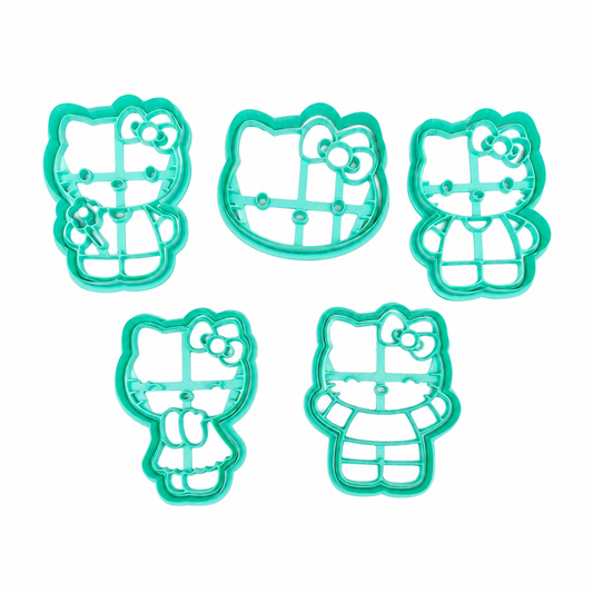 Set 5 cortadores Cupcake HELLO KITTY