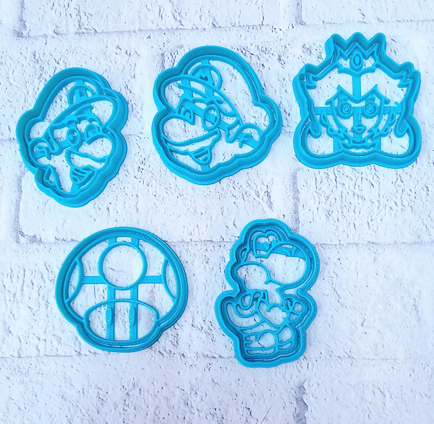 Set 5 Cortadores 5-7 cm Mario Bross
