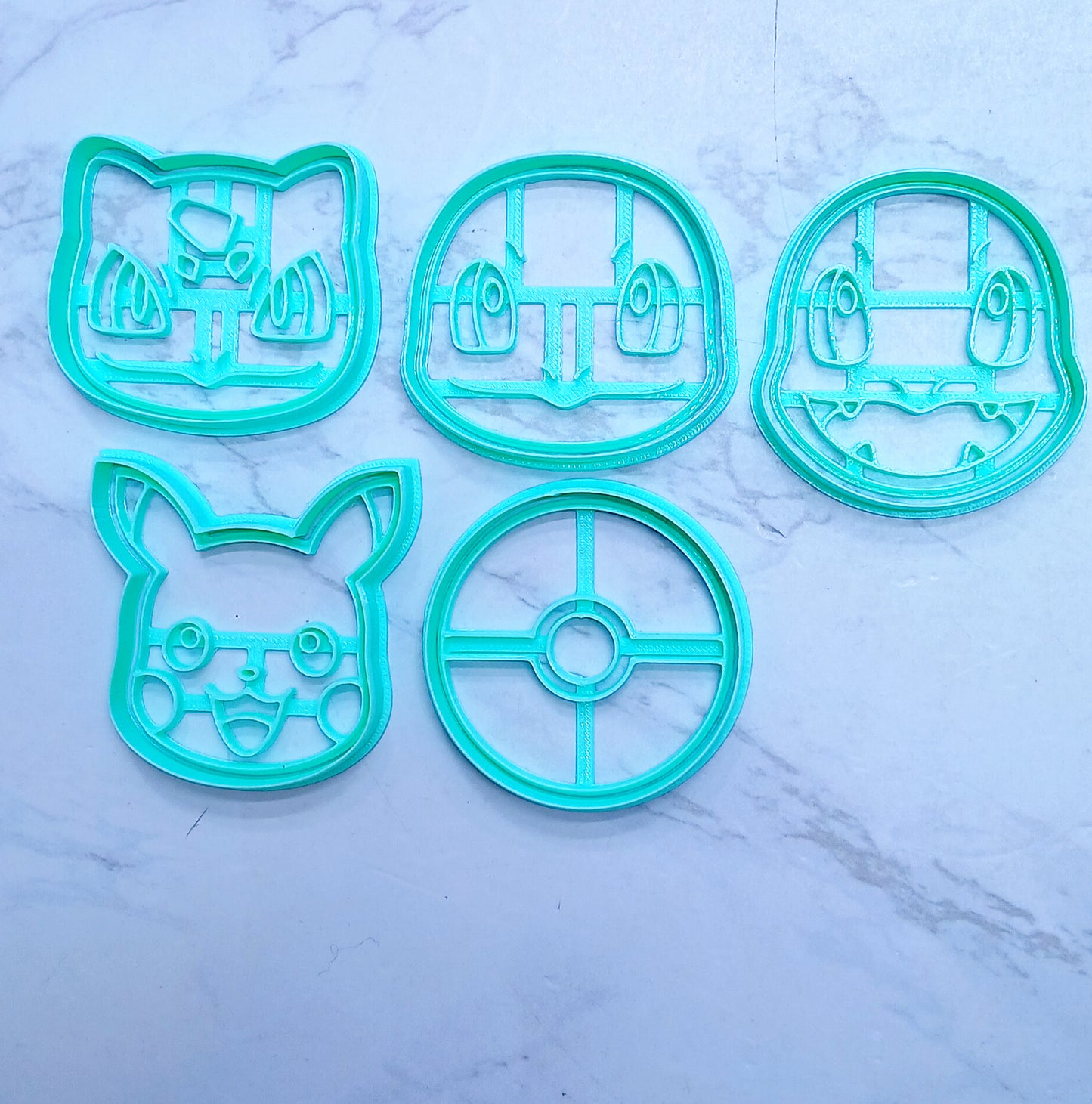 Set 5 Cortadores 5-7 cm Pokemon