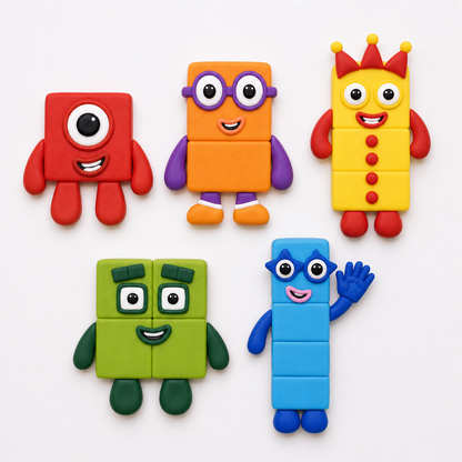 Set 5 Cortadores 5-7 cm Number Blocks
