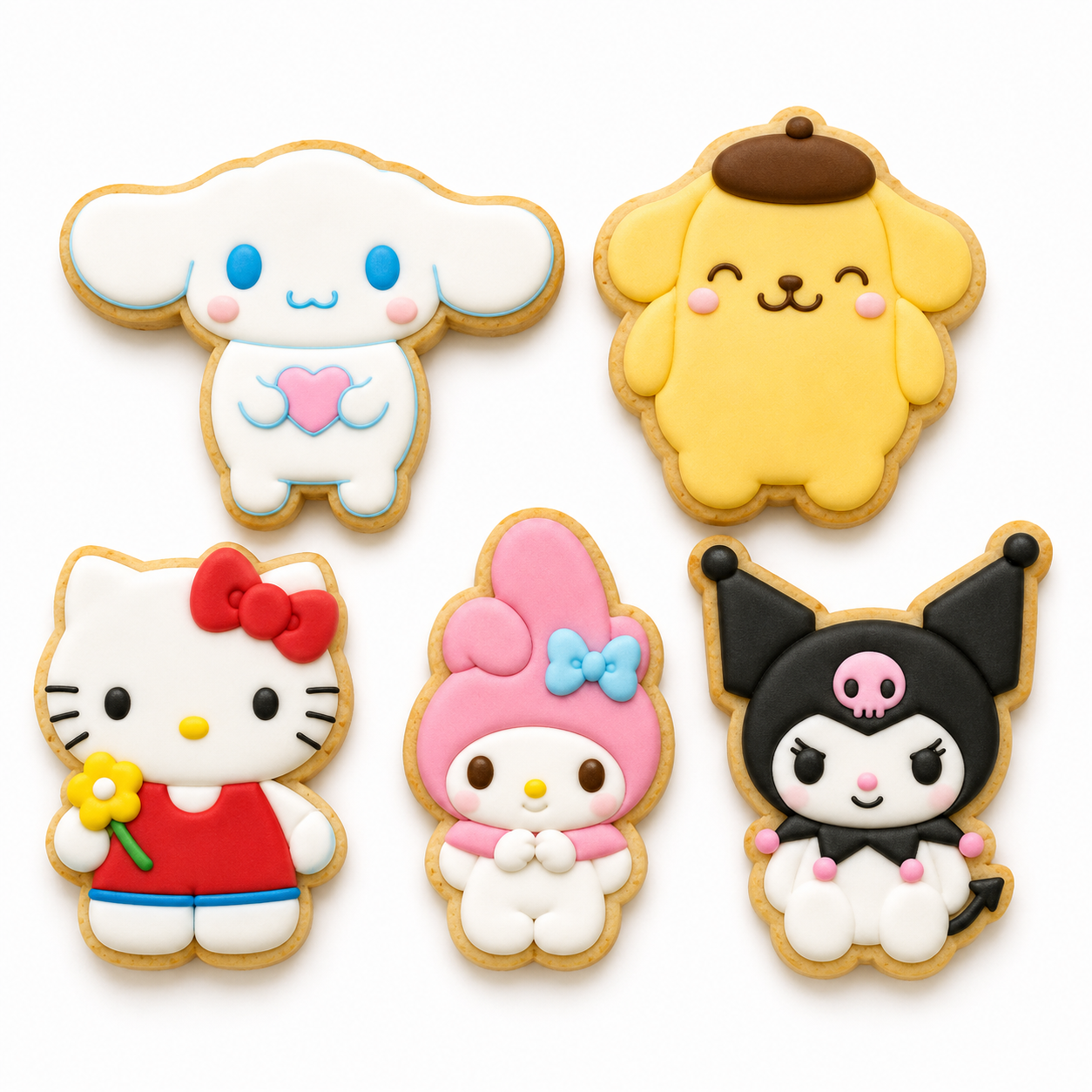 Set 5 Cortadores 5-7 cm Sanrio