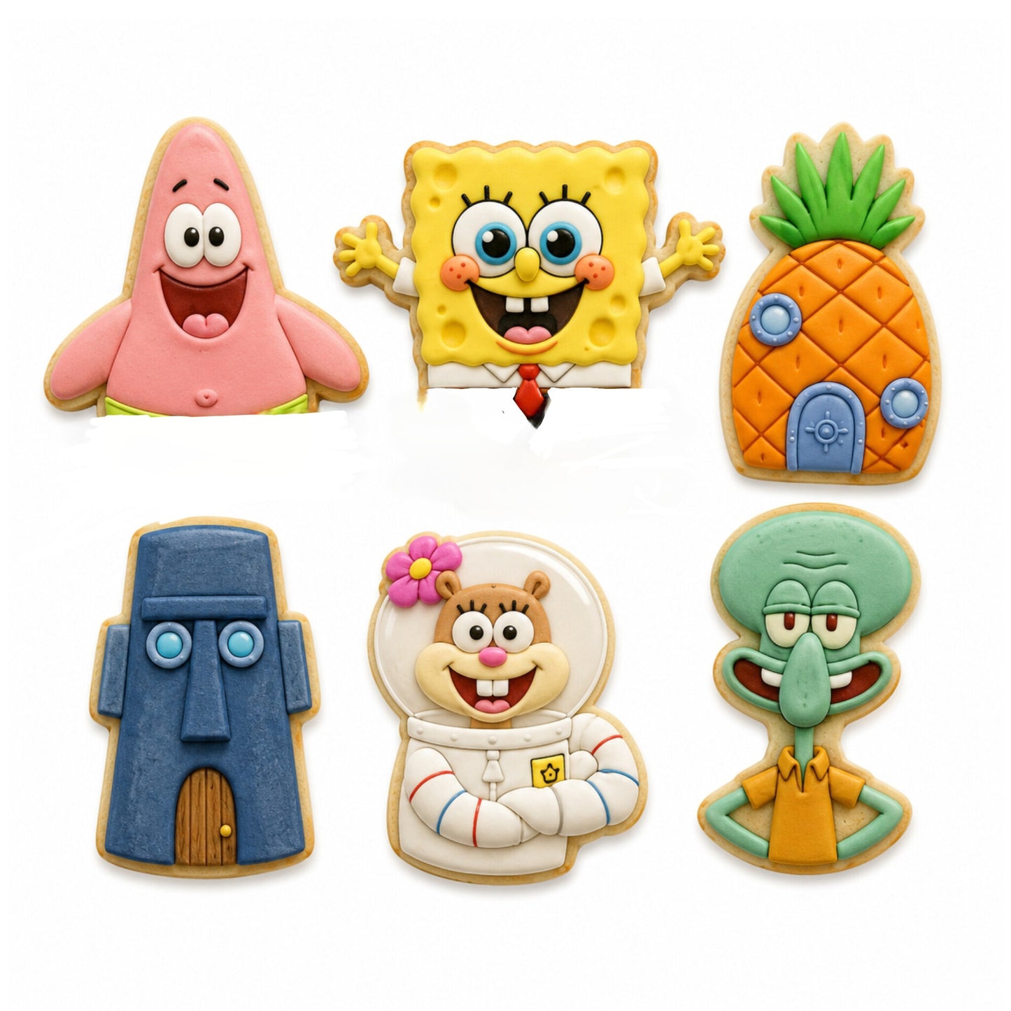 Set 5 Cortadores 5-7 cm Bob Esponja