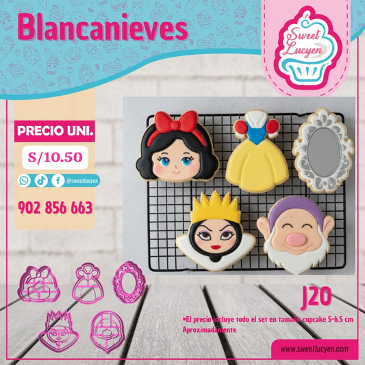 Set 5 cortadores Blanca Nieves