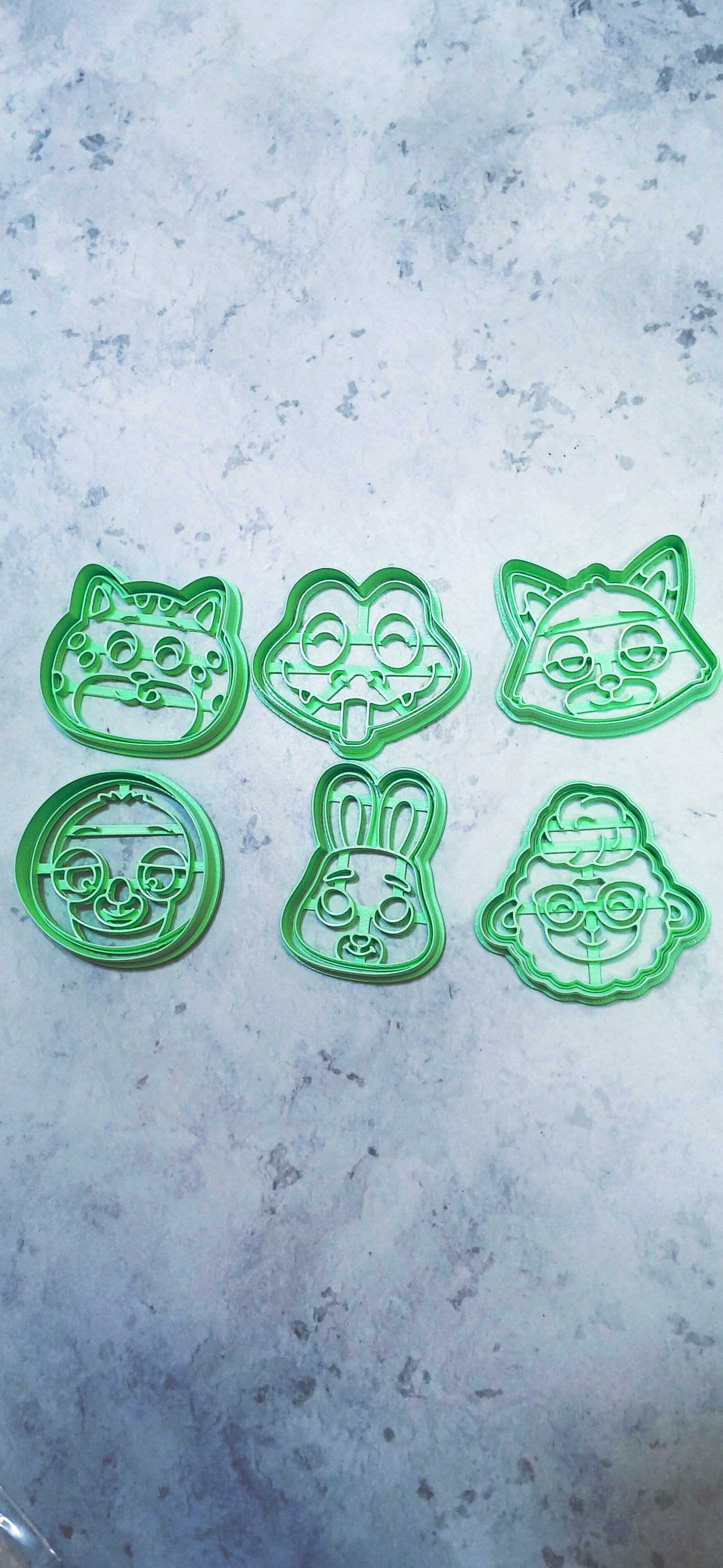 Set 6 Cortadores Zootopia 6-7 cm