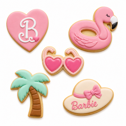 Set 5 Cortadores 5-7 cm Barbie