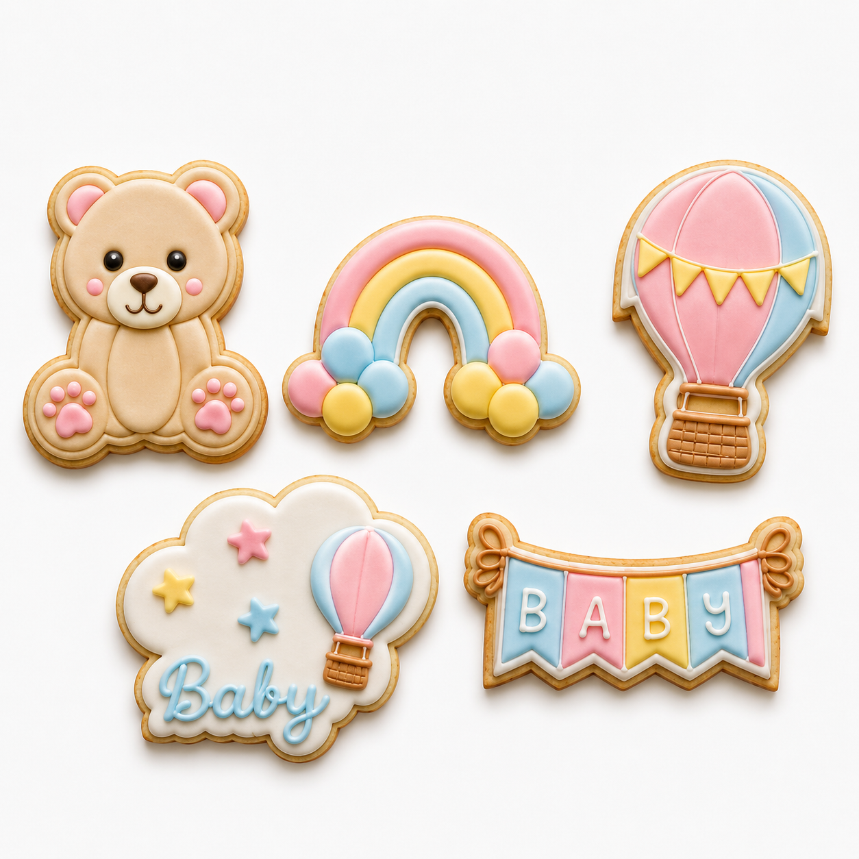 Set 5 Cortadores 5-7 cm Baby shower