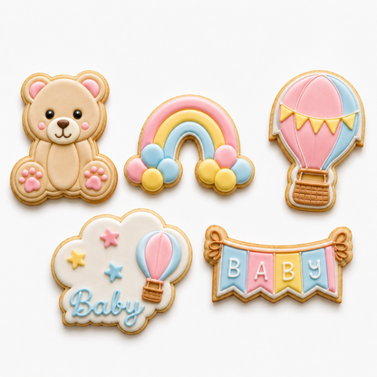 Set 5 Cortadores 5-7 cm Baby shower