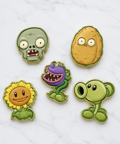 Set 5 Cortadores 5-7 cm Planta vs Zombies
