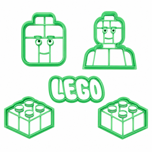 Set 5 Cortadores Legos 6-7 cm