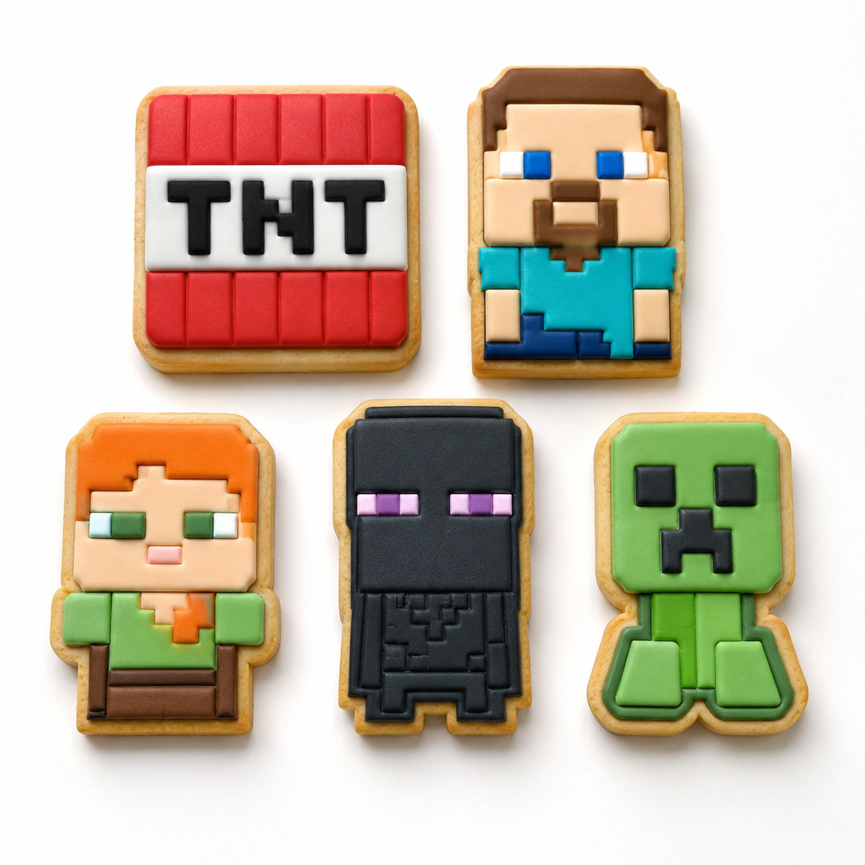 Set 5 Cortadores 5-7 cm Minecraft