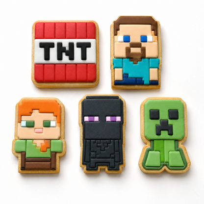 Set 5 Cortadores 5-7 cm Minecraft
