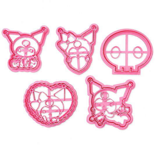 Set 5 Cortadores 5-7 cm Kuromi